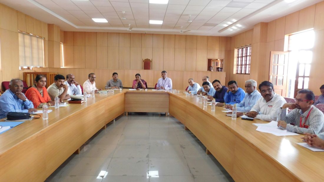 Faculty and administrators meeting.